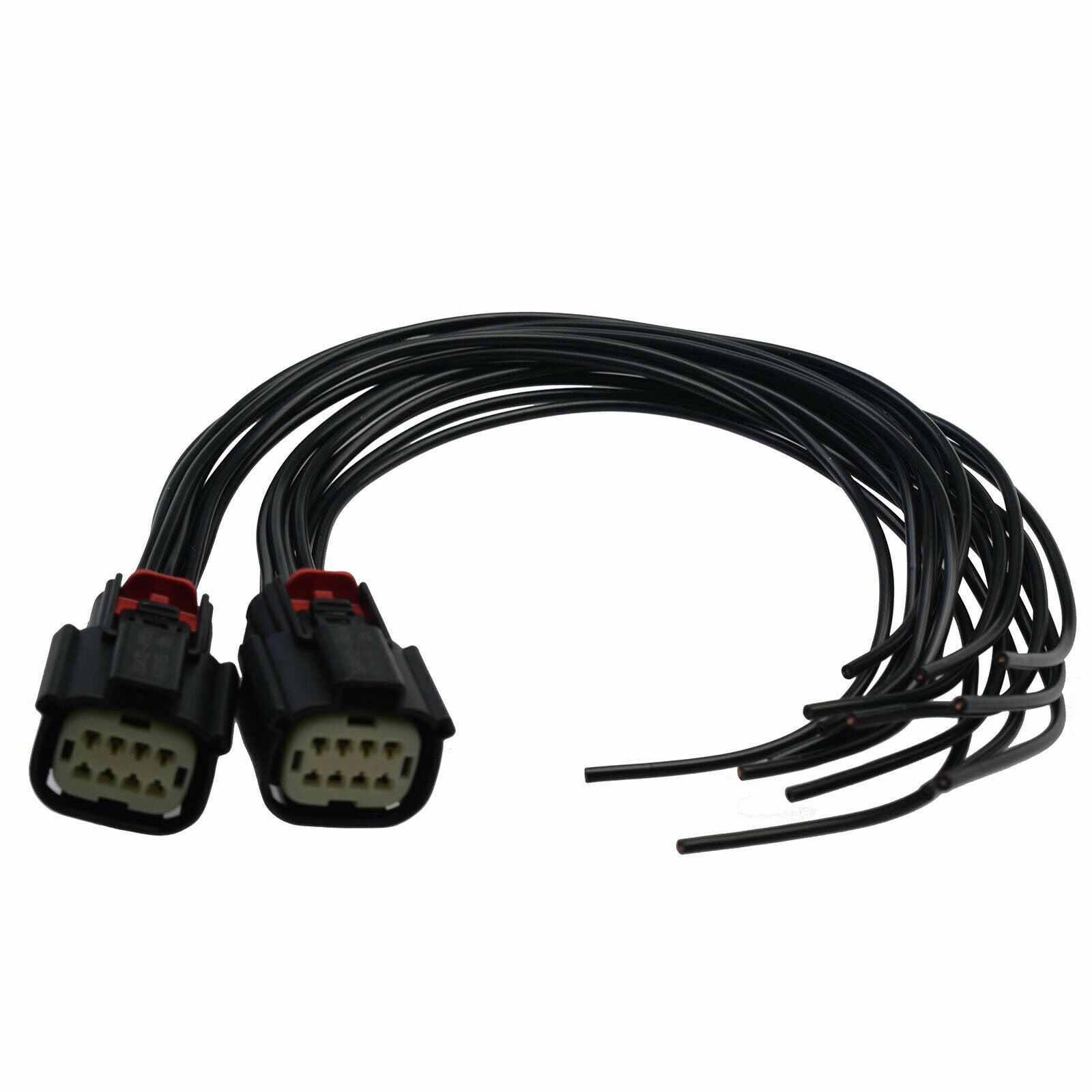 2 Pieces Headlight Connector Pigtail 6 Pin 8 Way For 2016-18 for Camaro - v