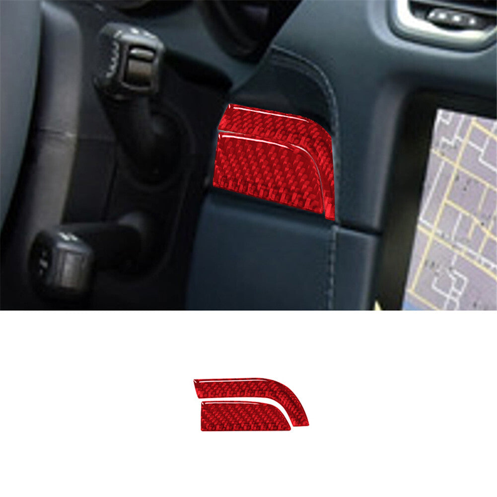 Red Carbon Fiber Rear Air Vent Outlet Cover Trim for Chrysler 200 2015-17 Type A v