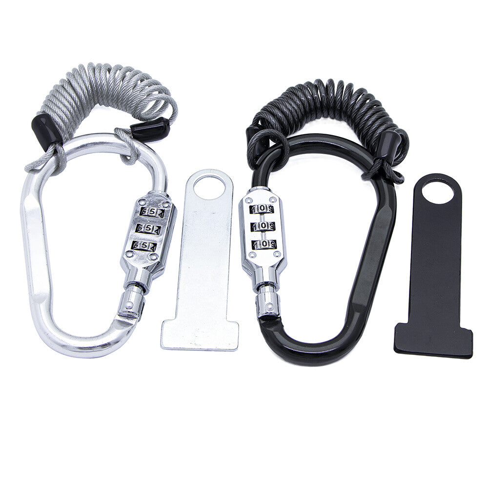 Set Helmet Security Lock T-bar 3-Digit Combination Cable Security Locking Chain Q