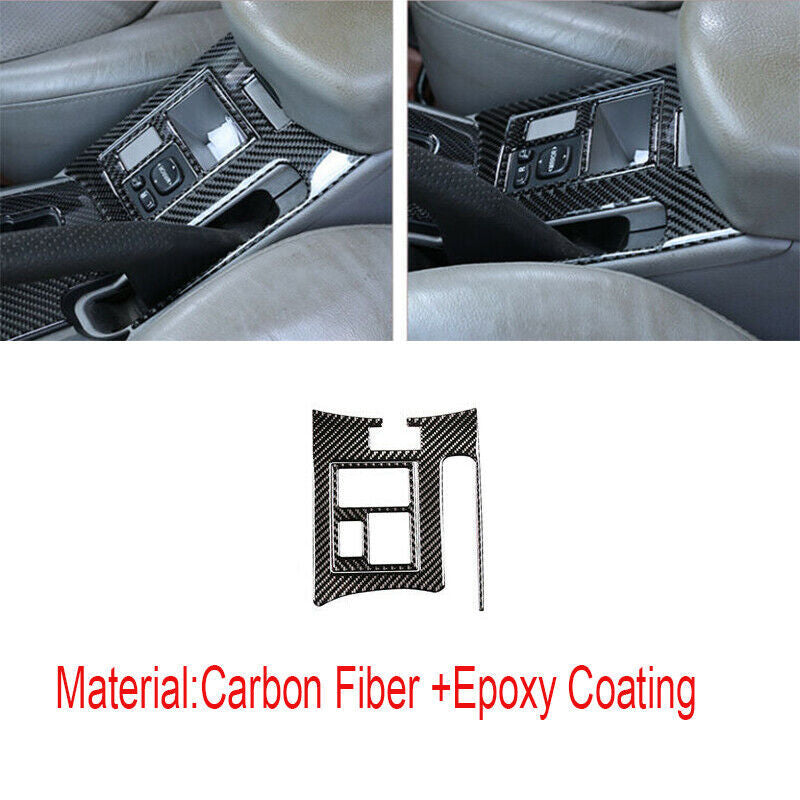 Carbon Fiber Rearview Mirror Button Frame Cover Trim For RAV4 2006-2013 v