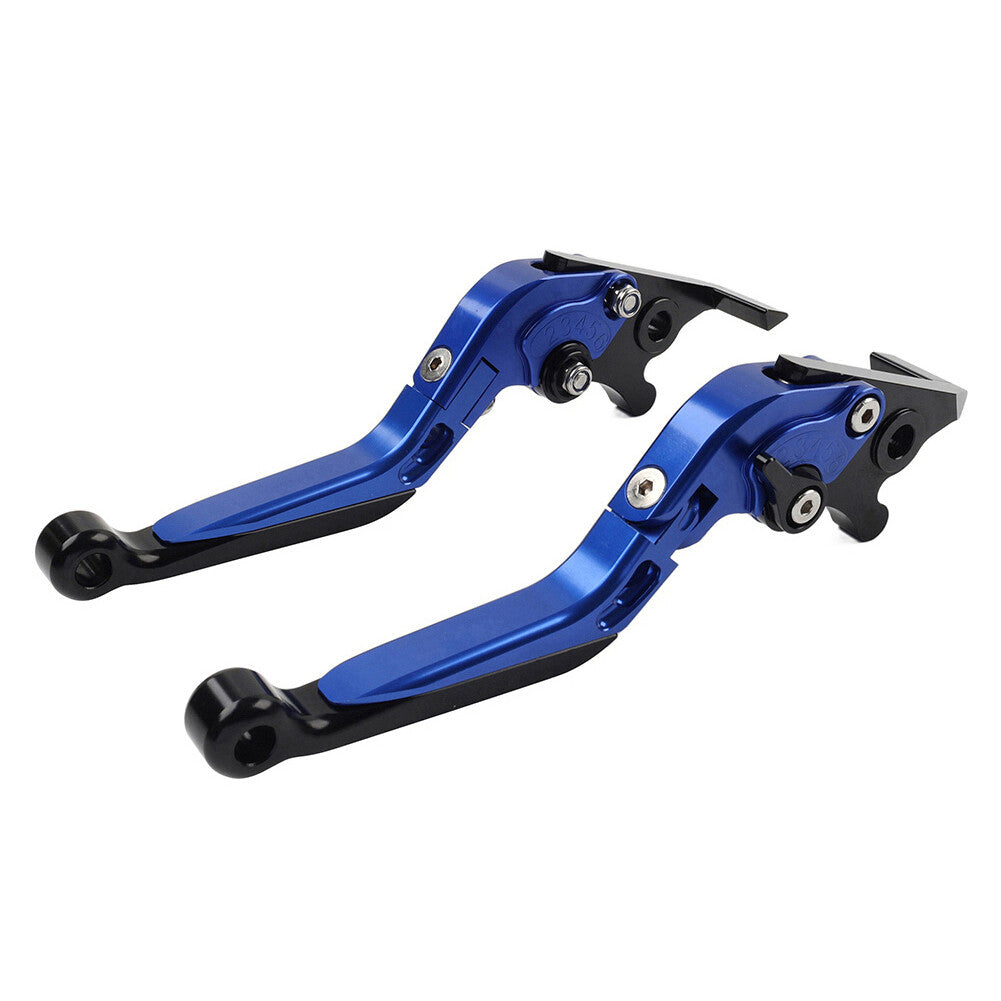 CNC Folding Extendable Brake Clutch Levers for Kawasaki ZX10R/RR/KRT 16-20 Blue Q