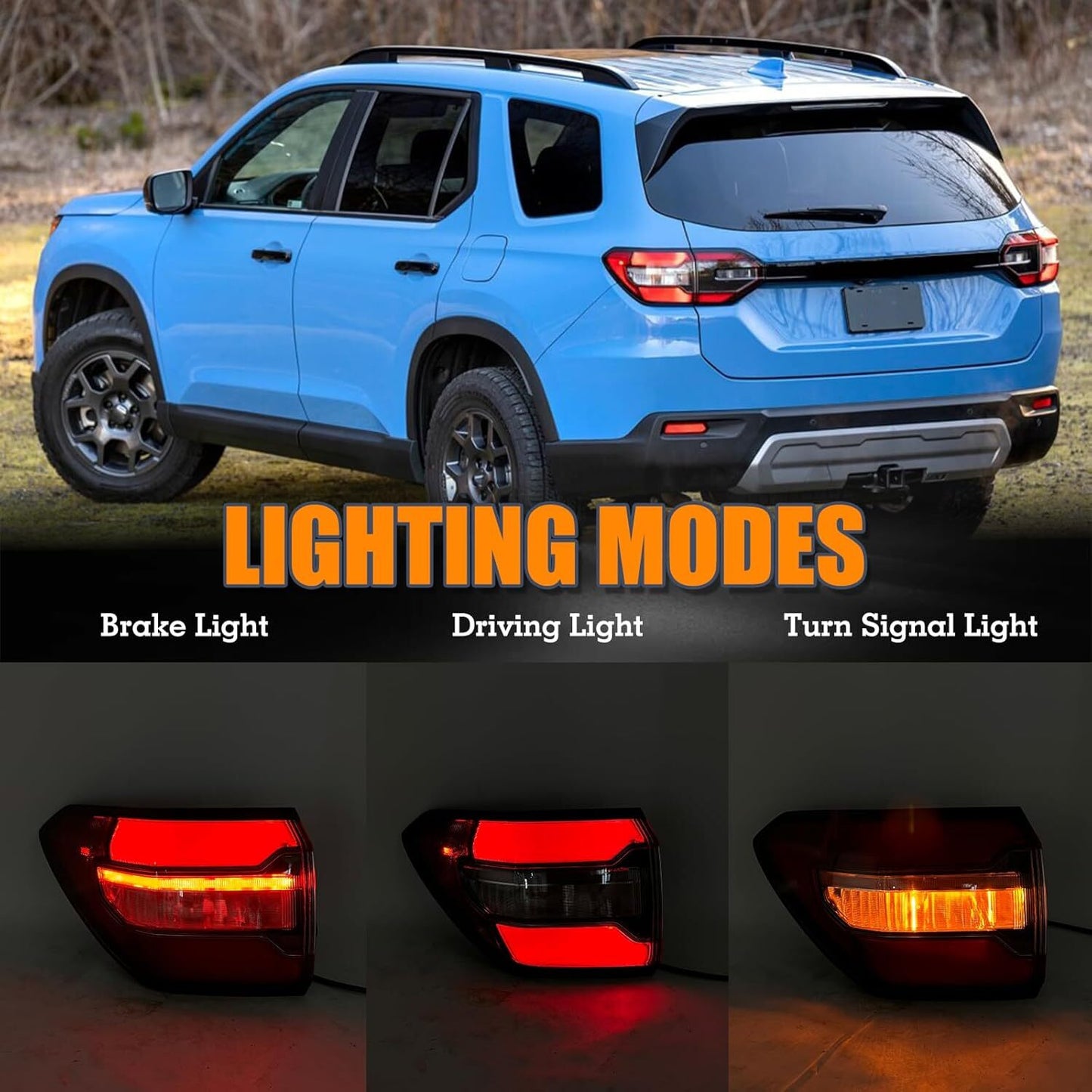 For 2023 2024 for Honda Pilot Outer Tail Light LH Driver Left Side LED Lamps n