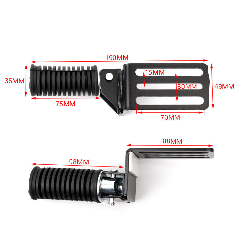 2-Pack Motorcycle/Scooter Mixed-Use Foldable Foot Pole, Footboard, Front for Seat , Aluminum Alloy n
