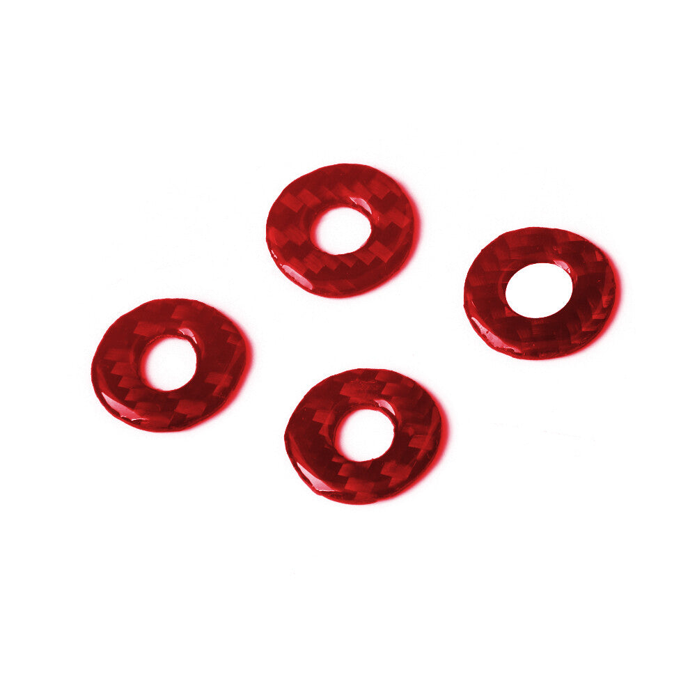 4Pcs Red Carbon Fiber Door's Locker Accent Cover Trim for Chrysler 300 2005-2007