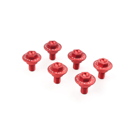 6x Red Front Fork Guard Bolts Screw for HONDA CR125 250 CRF250R 250X 450R Q