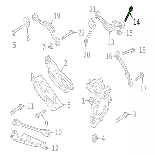 N91237101 Upper Control Arm Bolt for Porsche for Cayenne