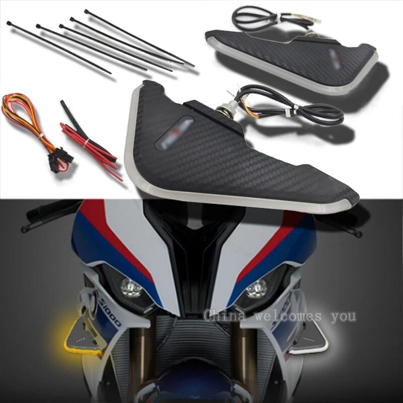 Fit for BMW S1000RR 2019-2022 LED Turn Signal Light Motorcycle Side Wing Dynamic