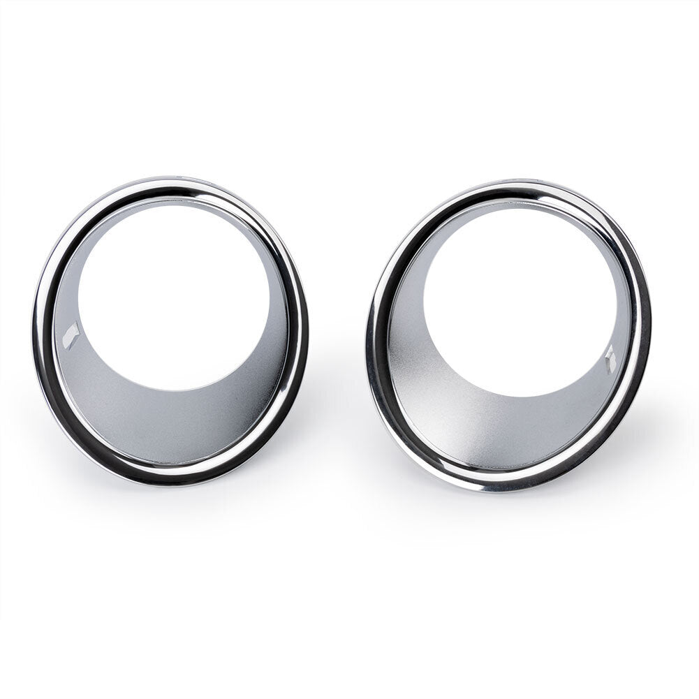 2Pcs Front Fog Light Lamp Chrome Trim Ring Cover for Mini Cooper R55 R56 R57 for BMW