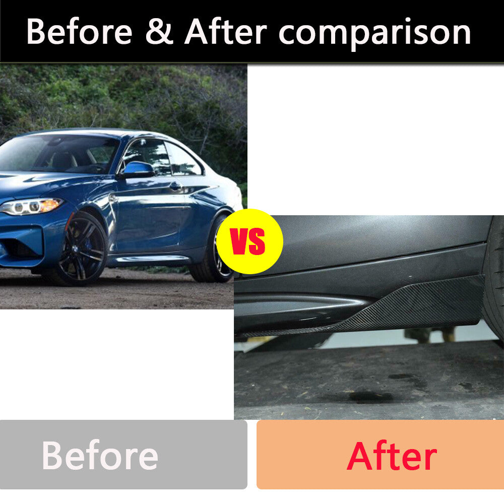 Carbon Fiber Side Skirts Splitters Canards Apron for BMW 2 Series F87 M2 2016+