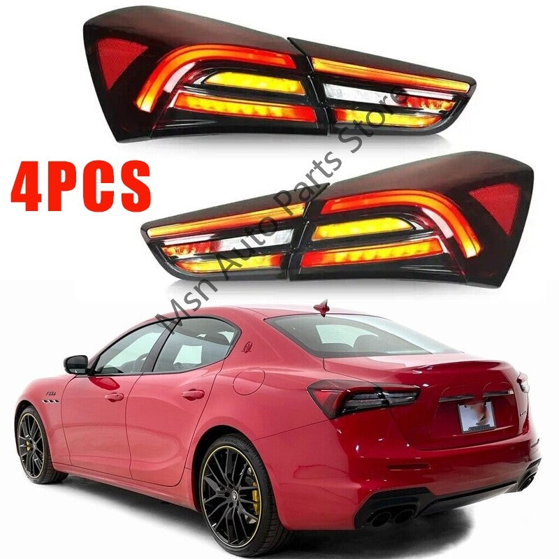 4Pcs for Maserati Ghibli 2014-2022 1Set Rear Lamp Rear Tail Light DRL LED