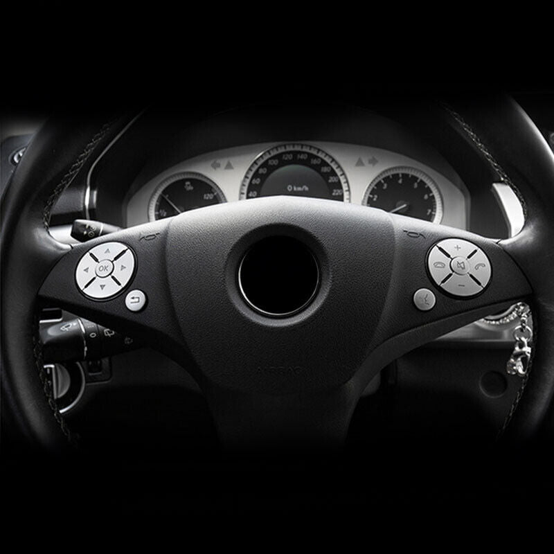 Chrome steering wheel button trim cover for CES-Class W204 W212- n