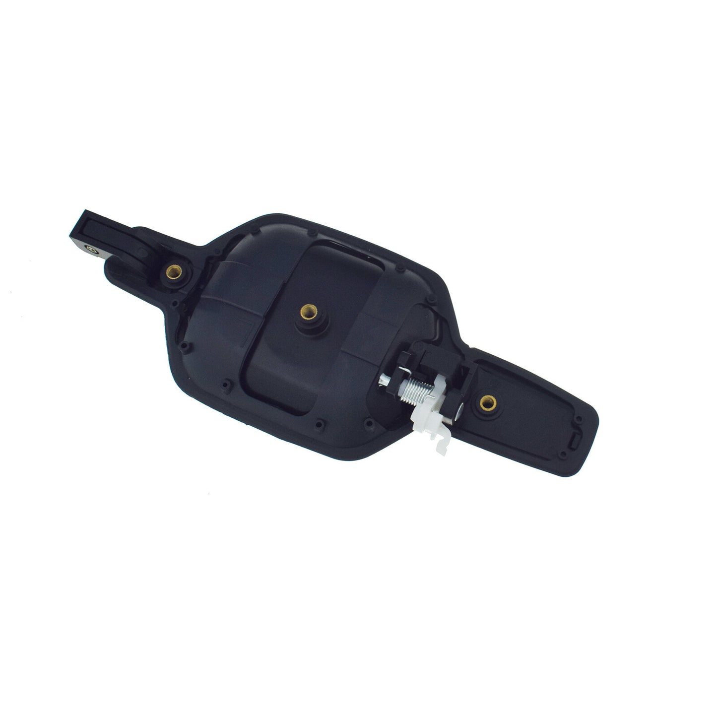 Black and chrome exterior handle for the left rear door, suitable for 2001-06 Montero. n