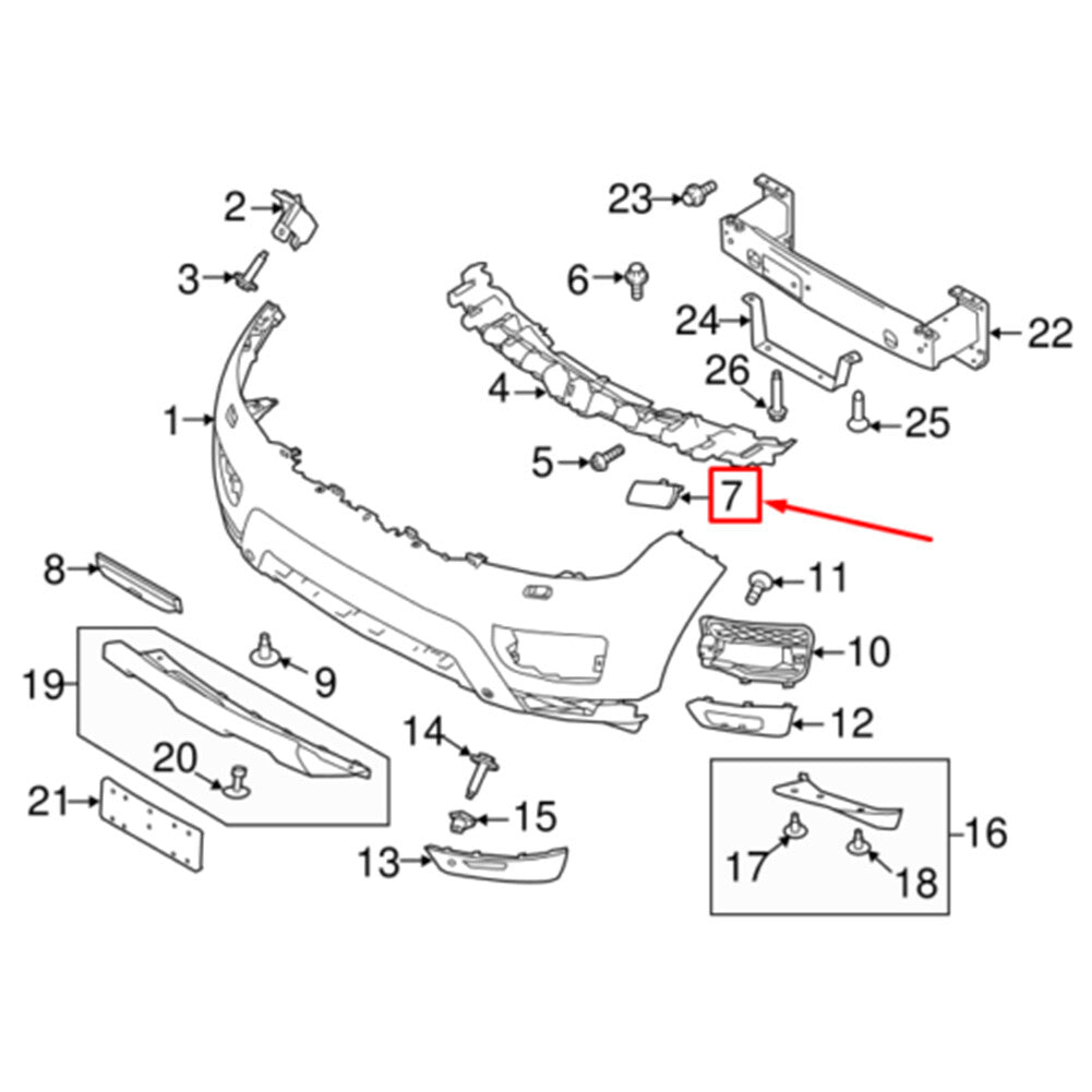 for Range Rover Sport 2014-2017 Right Side Headlight Washer Cover Cap LR045044