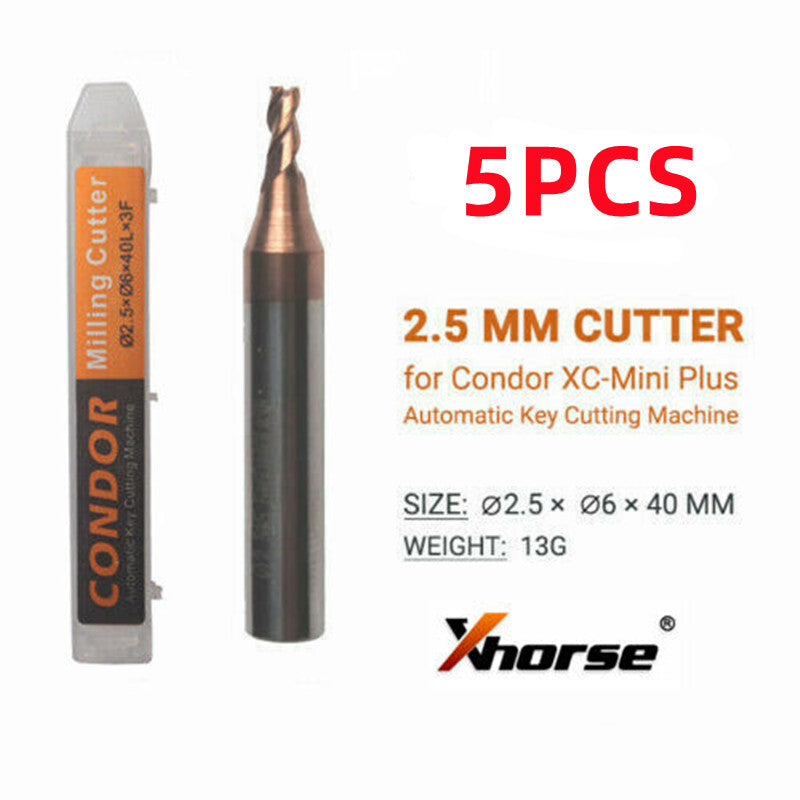5x 2.5mm Milling Cutter Fit for Mini Condor XC-007/XC-002/Dolphin XP-005