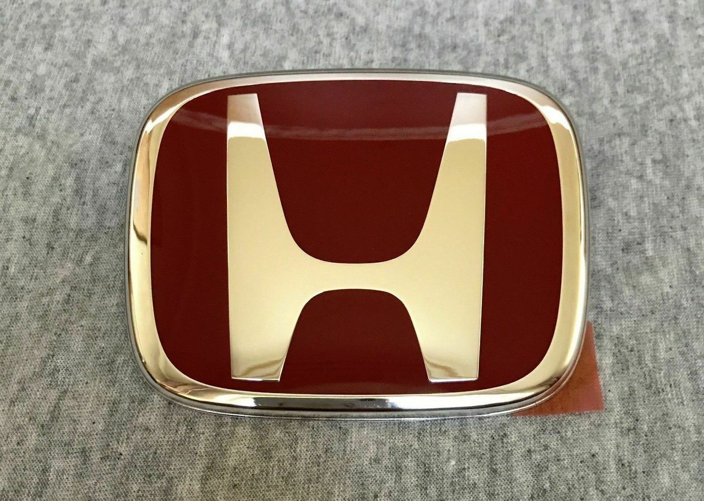 3-Pack Red H-Type - R STEERING Front and Back Embroidery Badges for 4DR for CIVIC 2016-2021