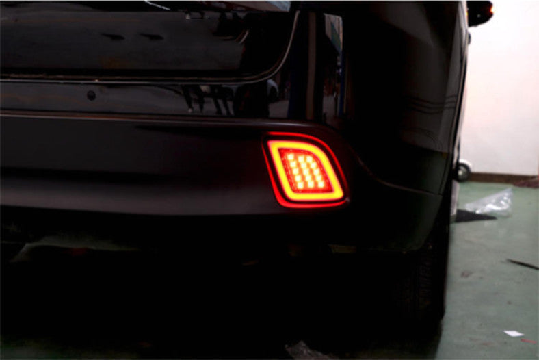 for Toyota Highlander 2014-2019 Pair Rear LED Bumper lamp brake light Trim Refit