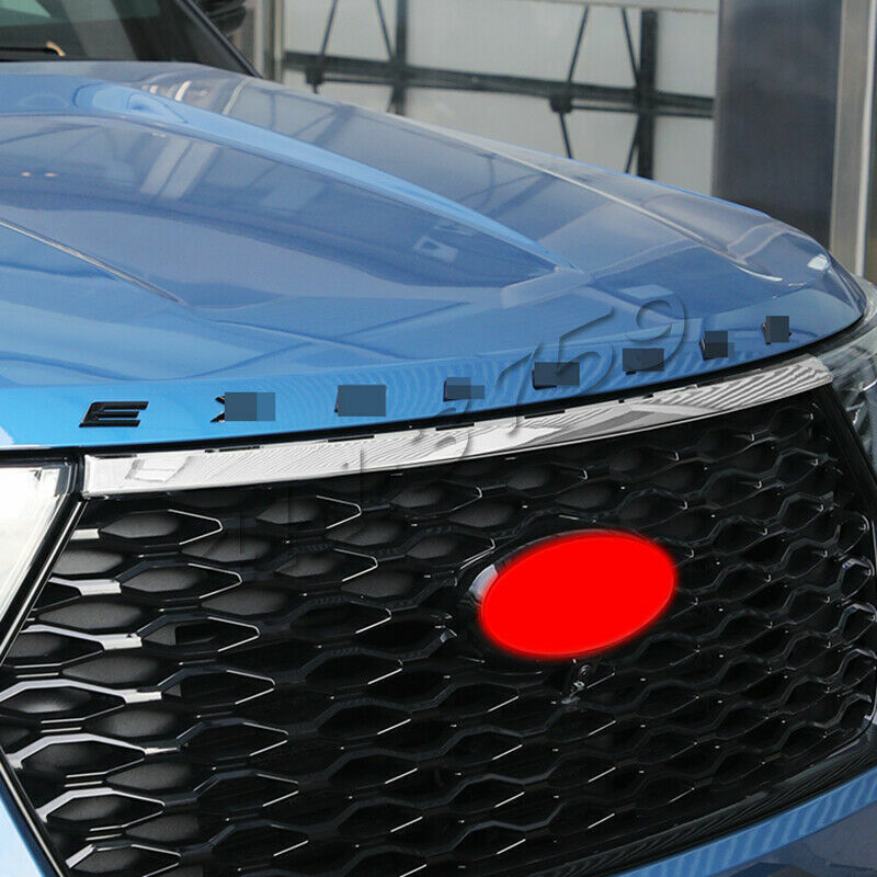 for Ford Explorer 2020-2023 Chromed Front Hood Bonnet Grille Decorate Cover Trim