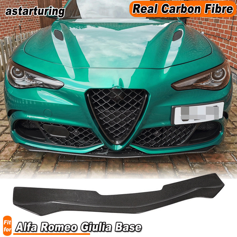 Fit for Alfa Romeo Giulia Base 2015-2020 Front Bumper Lip Spoiler Carbon Fiber
