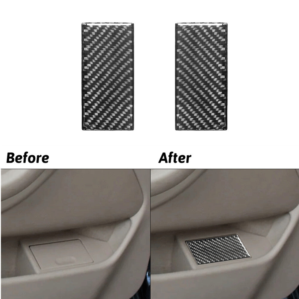 2X Carbon Fiber Interior Rear door Ashtray Cover Trim for BMW M5 E39 1998-2003