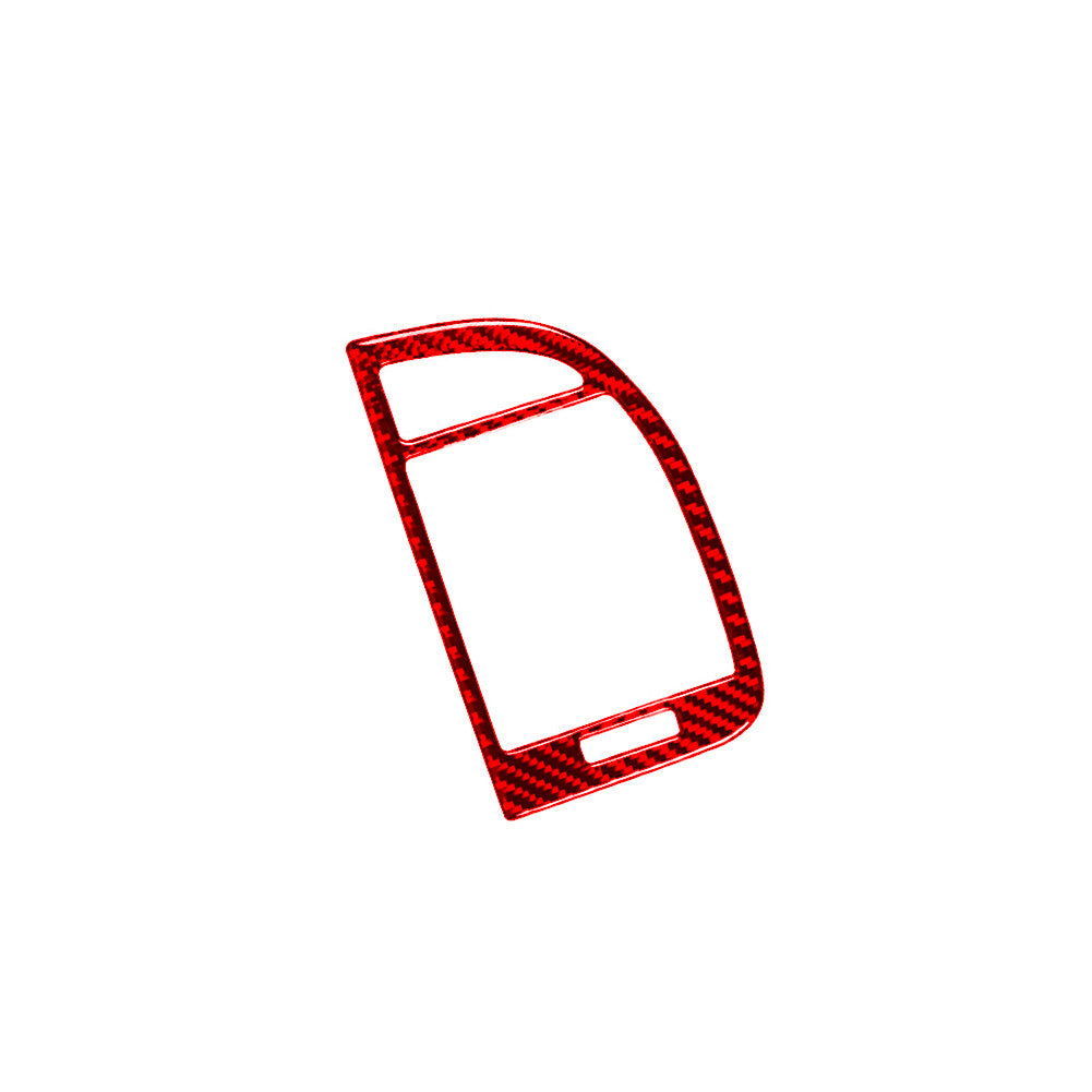 2X Red Carbon Fiber Gear Shift Side Trim Cover for CADILLAC CTS SPORT 2008-UP v