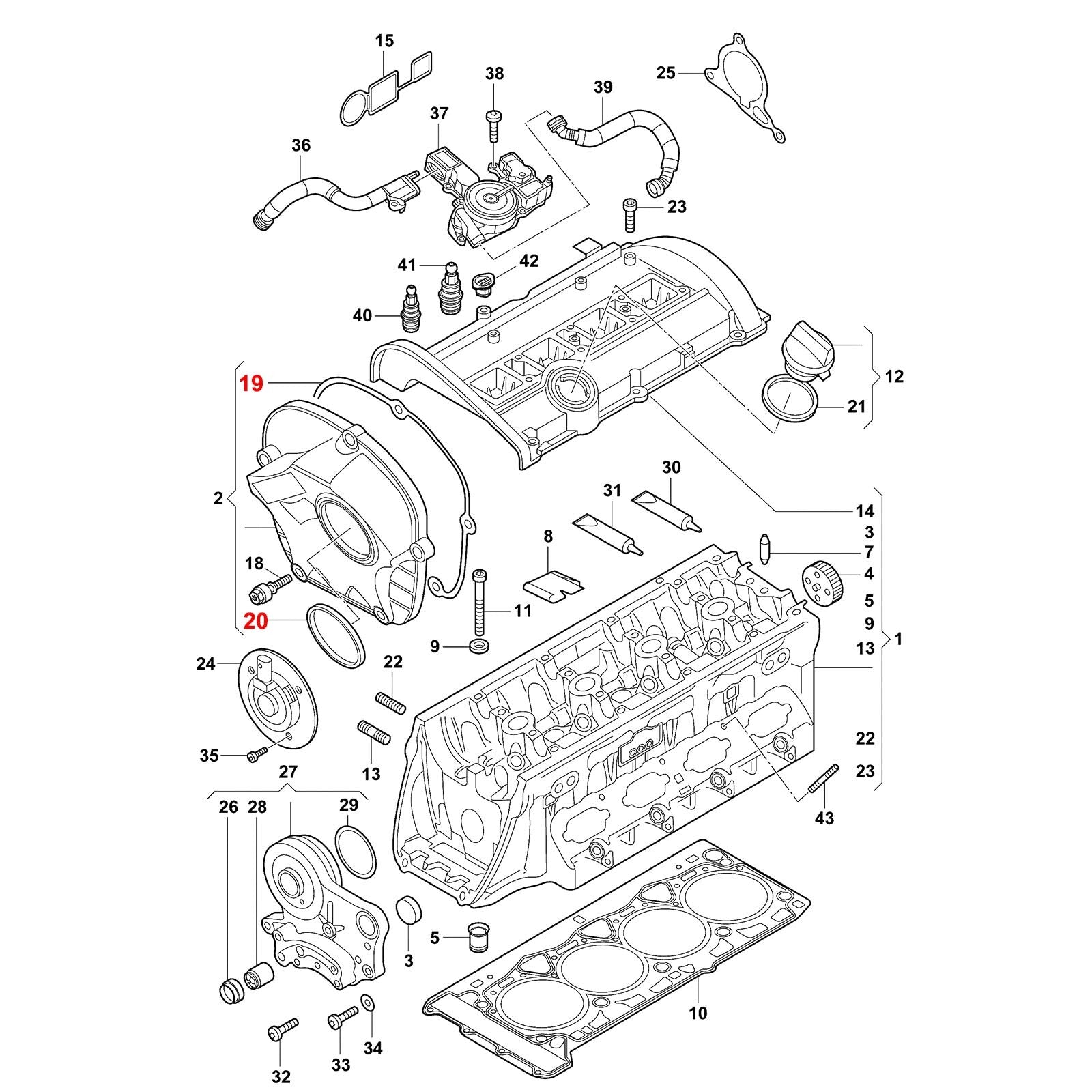 06H103483C Upper Timing Chain Cover Gasket for VW for Passat CC for Audi A3 for A4 1.8/2.0T