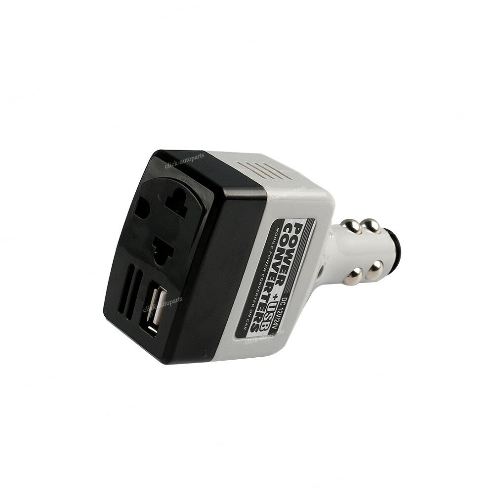 Car Power Converter Adapter Inverter USB Outlet for Charger 12v/24v to 220V DC to AC Q