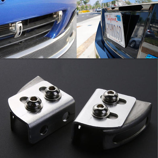 Car AUTO Adjustable Angle Bumper License Plate Mount Relocator Holder Bracket