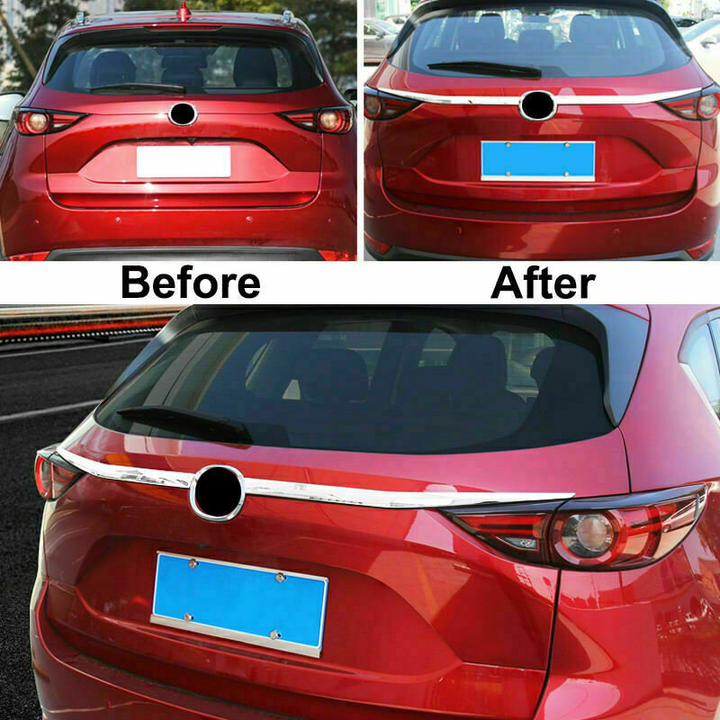 for Mazda CX-5 2017-21 ABS Chrome Car Rear Trunk Lid Garnish Molding Cover Trim