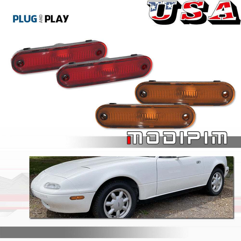 For 1990-05 for Mazda Miata MX-5 Front and rear bumper side marker light kit one pair - v