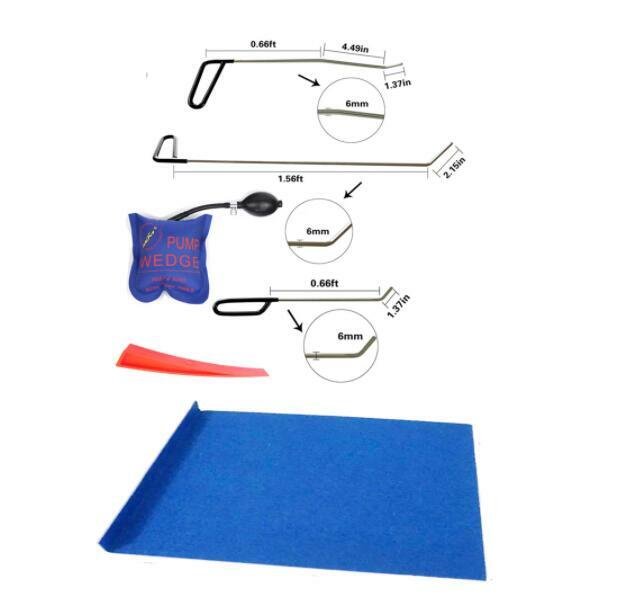 Dent Repair Kit Dent Removal Rods,PDR Window Guard Paintless Sag Defect Repair v