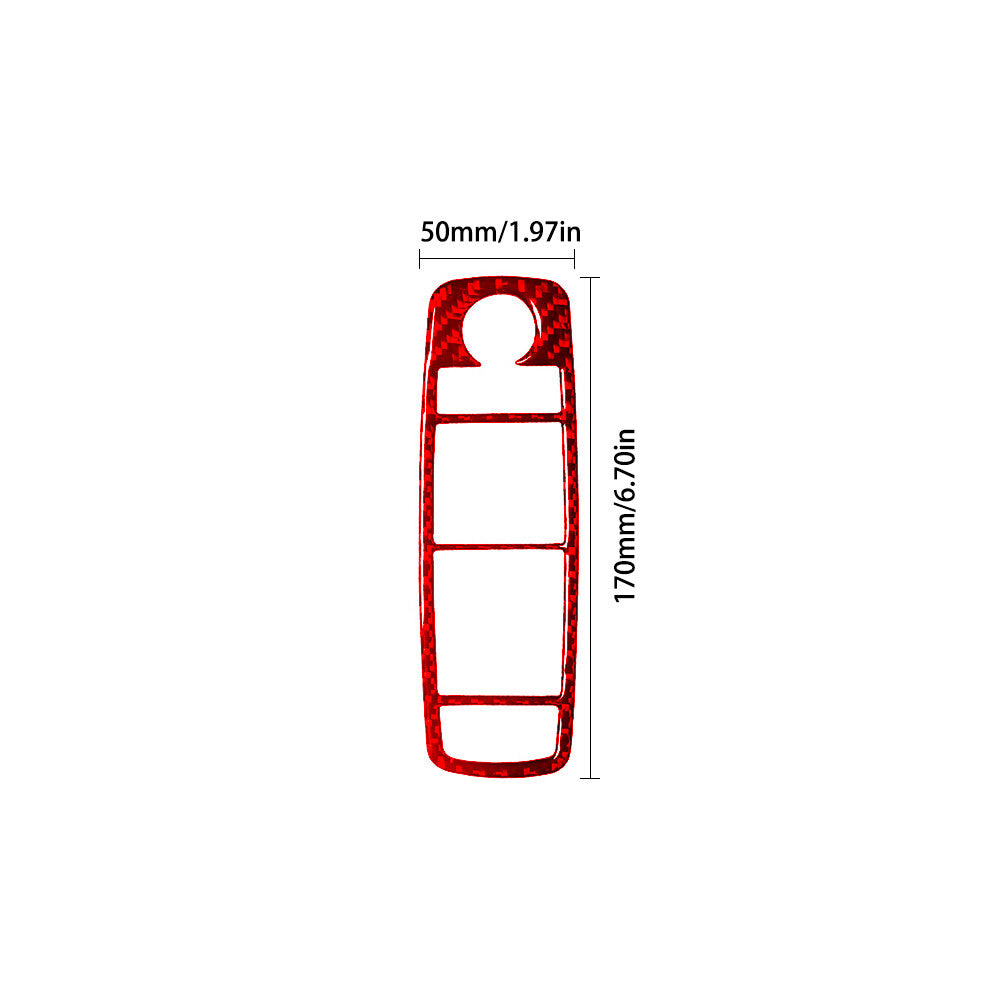 Red for Mercedes R-Class 2009-2012 Door Window Regulator Trim Cover Carbon Fiber