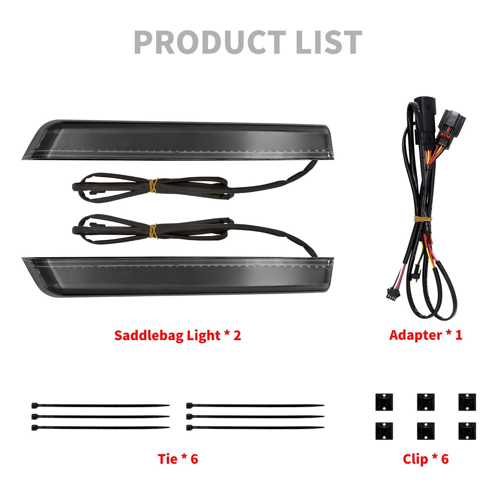 Smoke Saddlebag Extended Turn Signal LED Light for Harley Road Electra Glide 14+