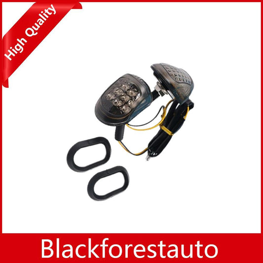 1Pair Universal Motorcycle 12V Flush Mount 9 LEDs Turn Signal Blinker Lamp Light Q
