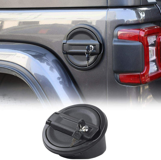 Black locking fuel tank cap/fuel filler cover for Jeep for Wrangler JL 2018-2023