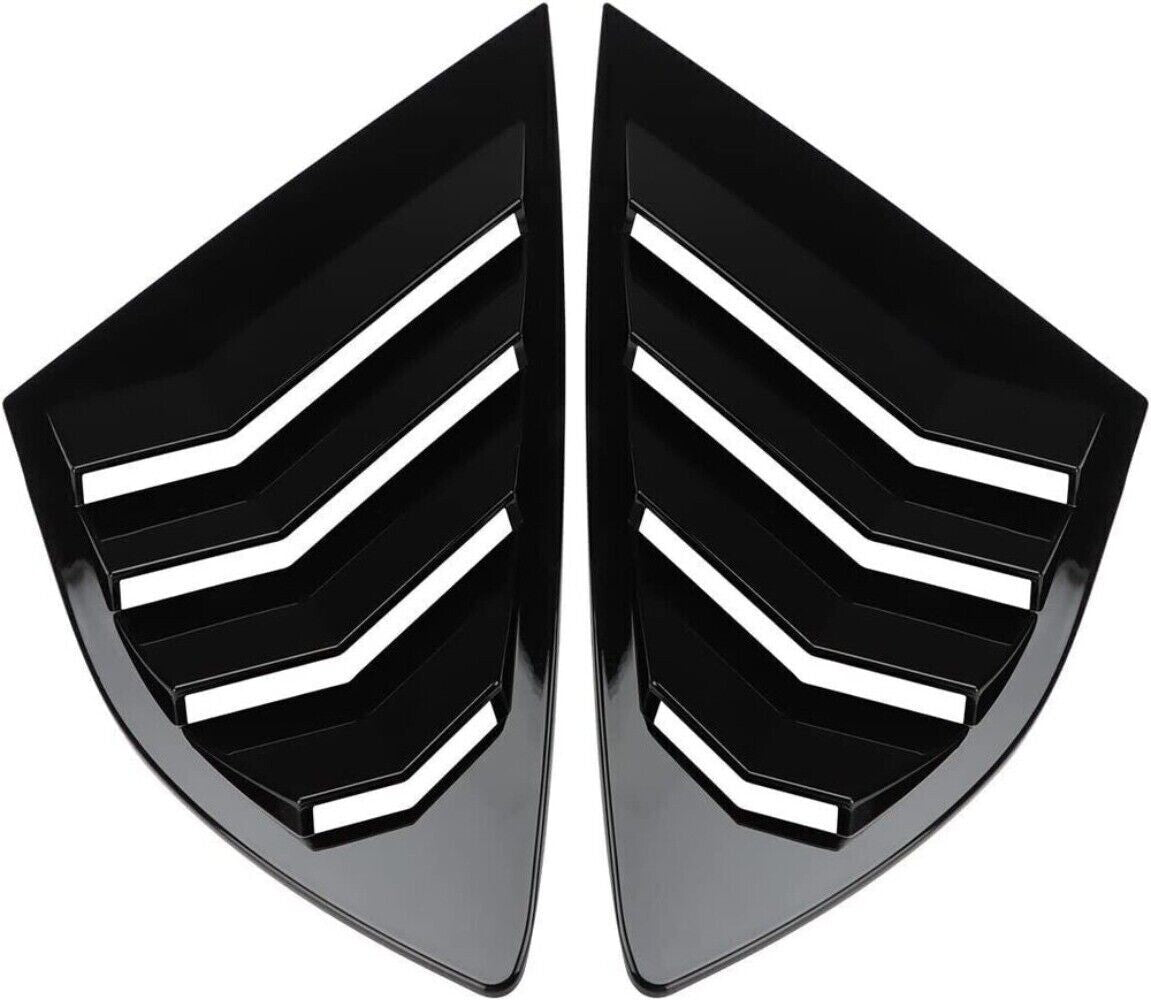 1 Pair For Fusion Mondeo 2013-2020 Rear Side Window Louvers Cover Black New n
