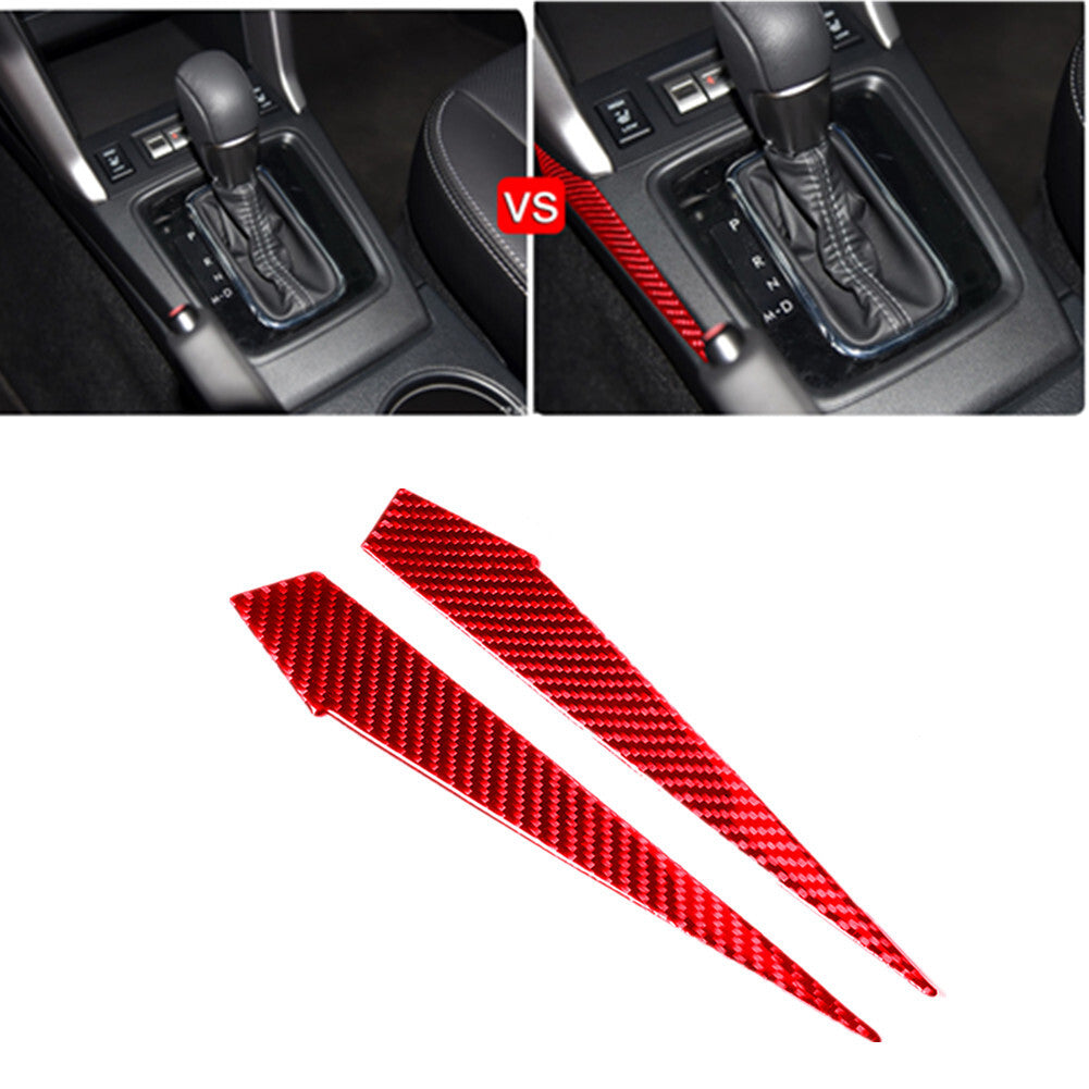 Red Carbon Fiber Gear Shift Surround Frame Cover Trim For Matrix 2009-14 v