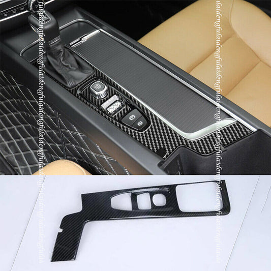 for Volvo XC60 2018-2021 Carbon Fiber ABS Central Console Gear Shift Panel Trim