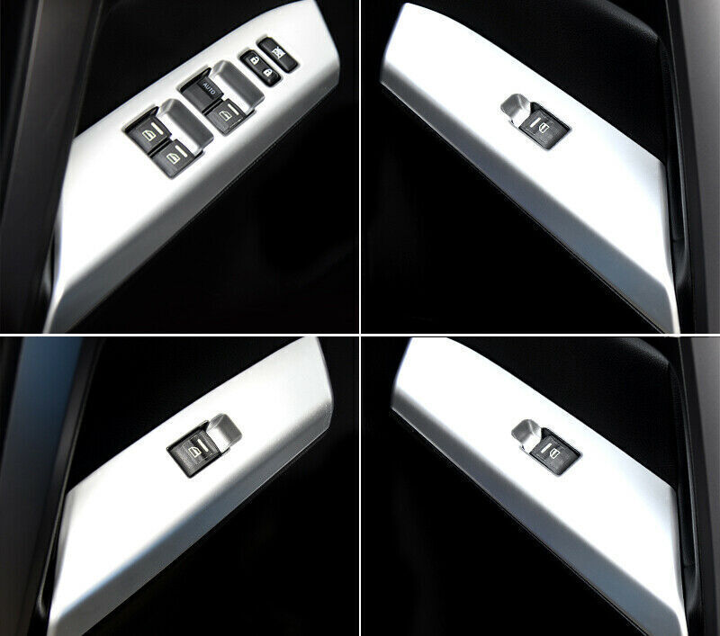 for Toyota RAV4 2013-2018 Matte Silver Door Window Lift Switch Button Panel Trim