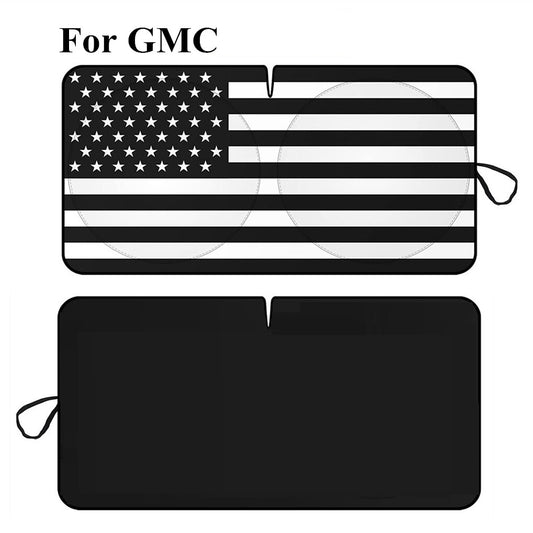 Suitable for 1999-2024 Gimsey for Yukon American Flag car windshield sunshade front UV block cover - n