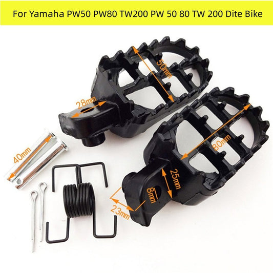 Motorcycle Wide Footrest Foot Pegs 8mm Bolt for Honda CR CRF XR for Kawasaki KLX110 Q