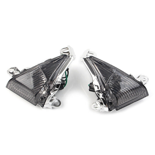 2x Smoke Front Turn Signals Lenses Fit for Kawasaki ZX14R ZX10R ZX636/ZX6R Q
