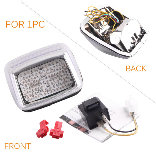for Harley Deuce All Years / V-ROD 2002-11 03 Clear LED Tail Light Turn Signals Q