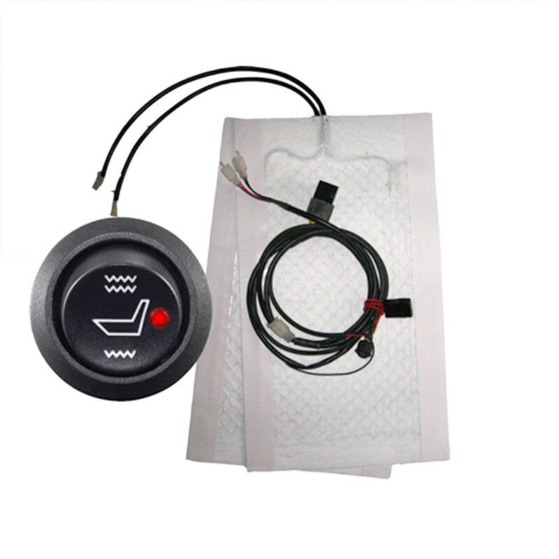 12V 1 for Seat Carbon Fiber Heated Install for Seat Heater Round Switch Side Flap Kit Q