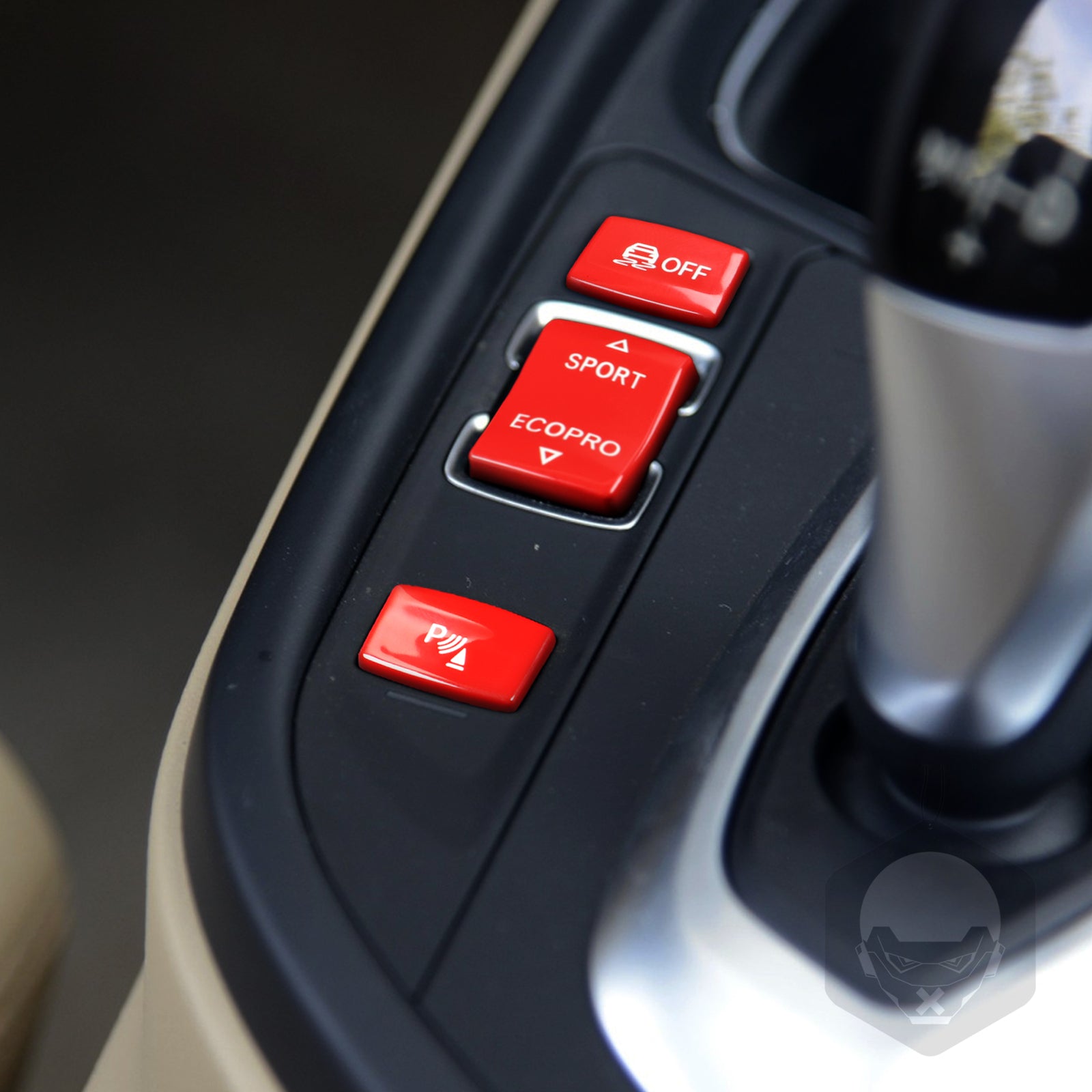 3X Red Replace Gear Shift Button Cover for BMW 1 2 3 4 Series F20 F22 F30 F32