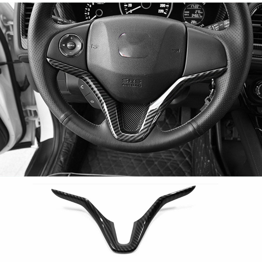 Carbon Fiber ABS Steering Wheel Cover Trim 2018-2021 Fit For -V HRV n