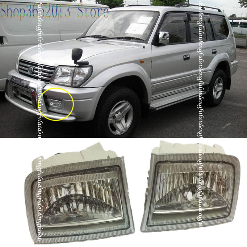 2pcs Front Clear Lens FogDriving Lights Housing for Toyota Prado LC90 1998-2002