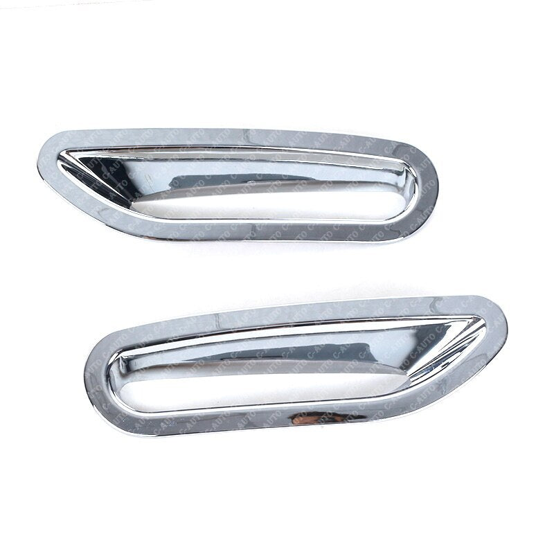 Pair Chrome Silver Rear Fog Lamp Cover For Rogue X-Trail (T32) 2014 2015 v