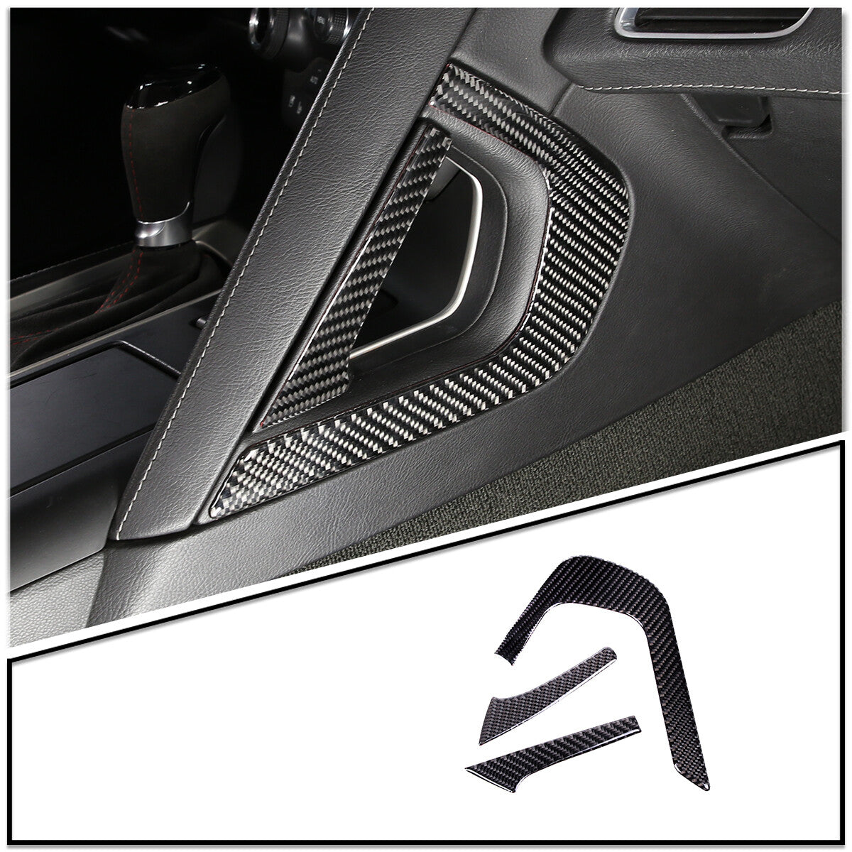 Carbon Fiber ABS Dashboard Speedometer Protective Cover Interior for Subaru WRX 2021 - 2023- v