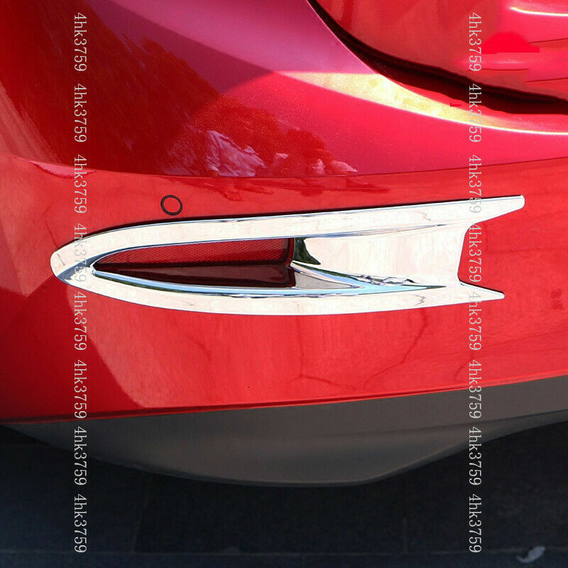for Mazda 3 Axela Sedan 2014-2018 Chrome Rear Bumper Fog Light Lamp Cover Trims