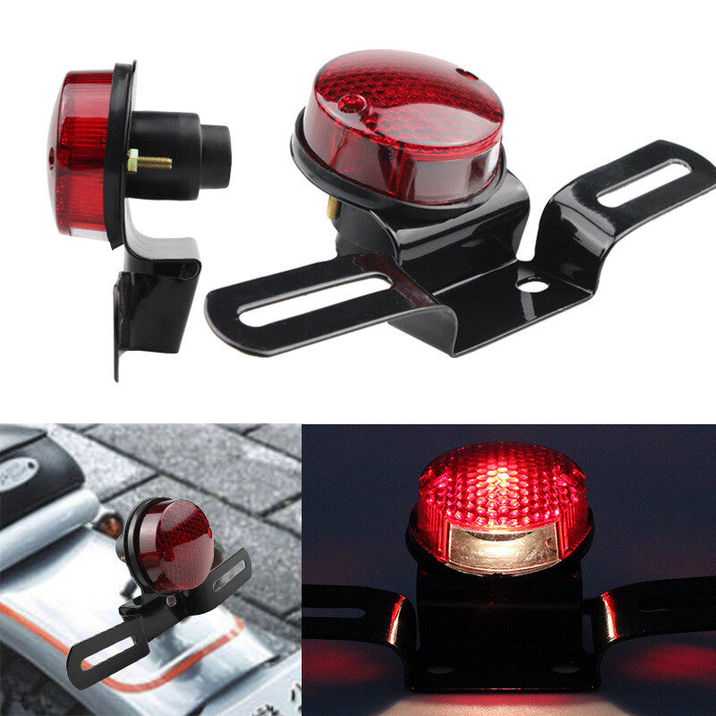 Motorcycle LED rear brake taillight, license plate mounting, turn signal light (1 piece) n